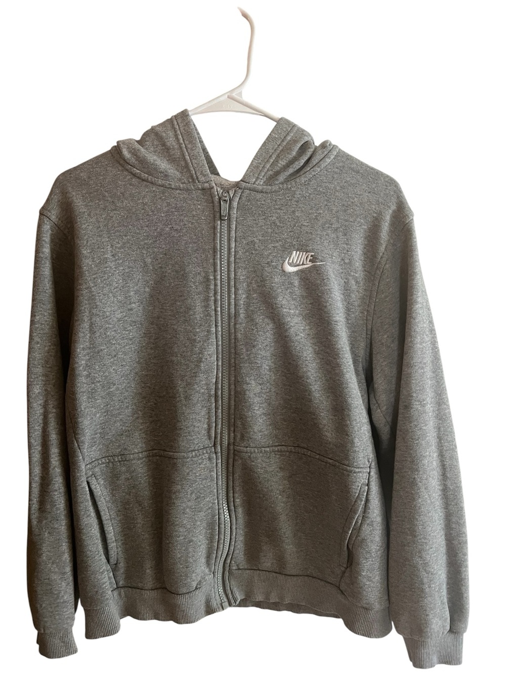 Nike Light Gray Fleece Pullover Sweatshirt